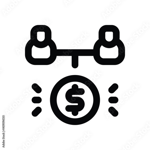 human capital line icon. Clean and minimalist vector icon for websites, mobile apps, presentations, and logos. Fully scalable and customizable for any project.