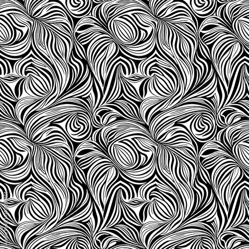 a black and white pattern with swirls
