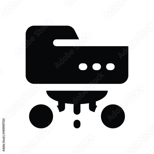 folder glyph icon. Strong and solid vector icon for websites, mobile interfaces, presentations, and visual branding. High quality and easy to edit.