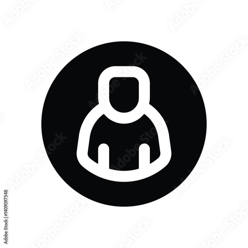 user glyph icon. Strong and solid vector icon for websites, mobile interfaces, presentations, and visual branding. High quality and easy to edit.
