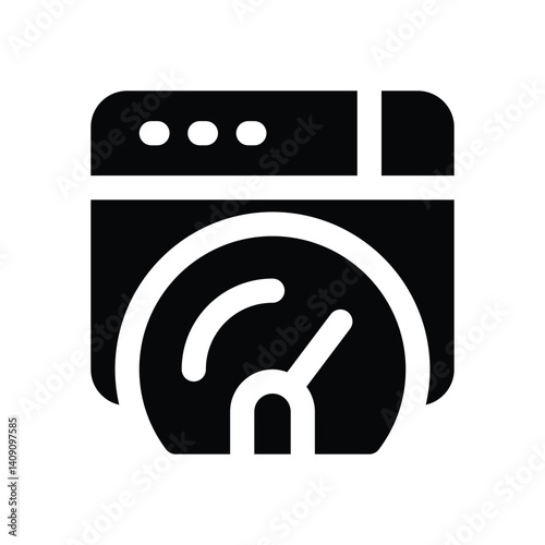 performance glyph icon. Strong and solid vector icon for websites, mobile interfaces, presentations, and visual branding. High quality and easy to edit.