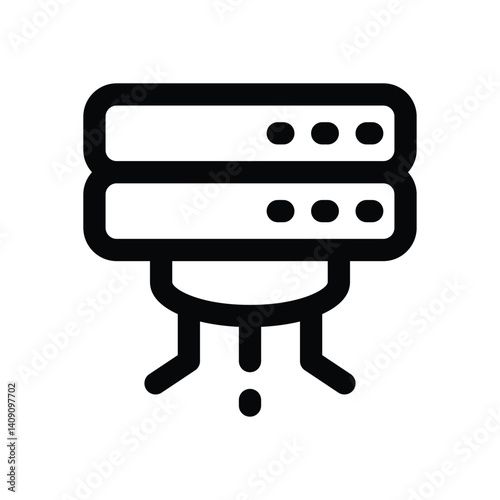 server line icon. Clean and minimalist vector icon for websites, mobile apps, presentations, and logos. Fully scalable and customizable for any project.