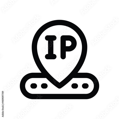 ip address line icon. Clean and minimalist vector icon for websites, mobile apps, presentations, and logos. Fully scalable and customizable for any project.