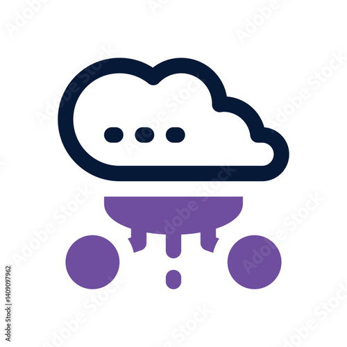 cloud computing dual tone icon. Sleek and modern vector icon for websites, mobile apps, marketing materials, and corporate design. Fully scalable and ready to use.