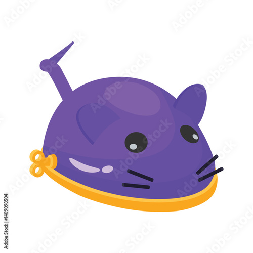 Easy to edit 3d style icon showing toy mouse