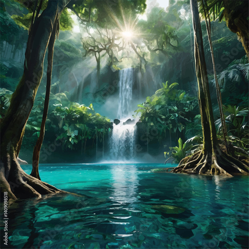 A hidden paradise deep within a colossal rainforest