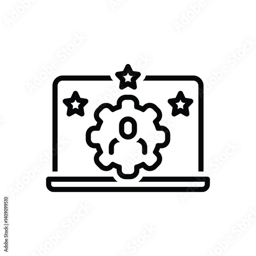 Black line icon for admin