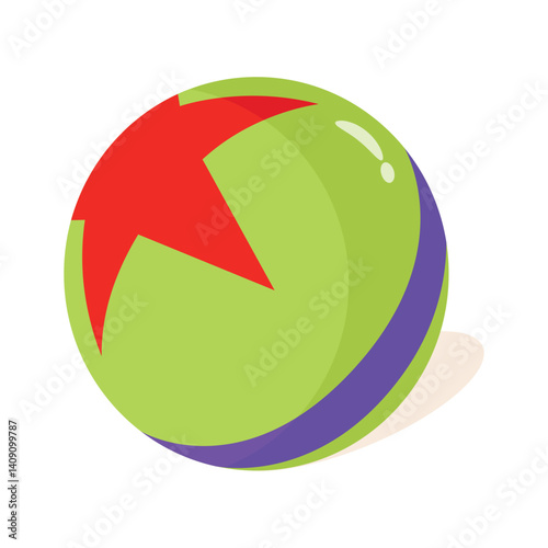 A 3d style icon of rubber ball, easy to edit