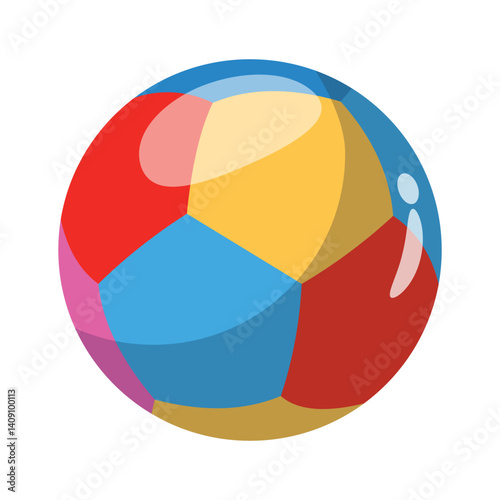 Kids soccer ball icon designed in 3d style