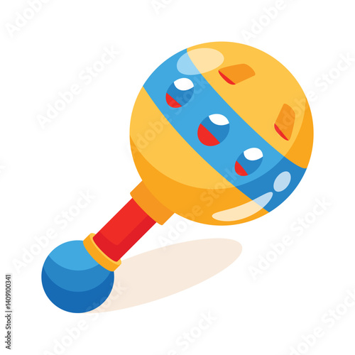 Get this amazing 3d style icon of musical rattle