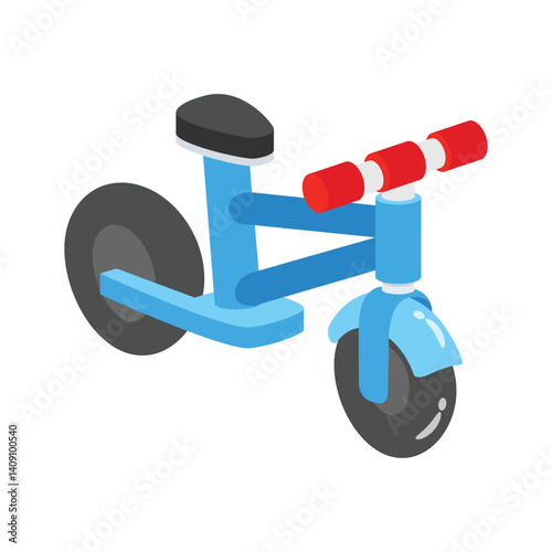 A customizable 3d style icon depicting kids cycle