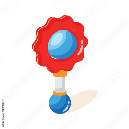 Download this premium 3d icon of baby rattle