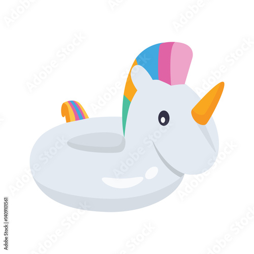 Visually appealing 3d style icon showing floating unicorn