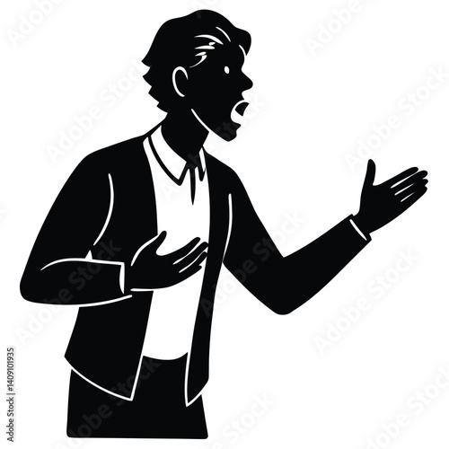 A Person Gesturing While Speaking