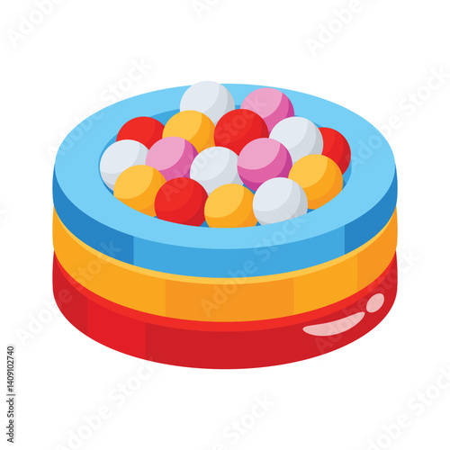 Visually engaging 3d style icon showing blush balls