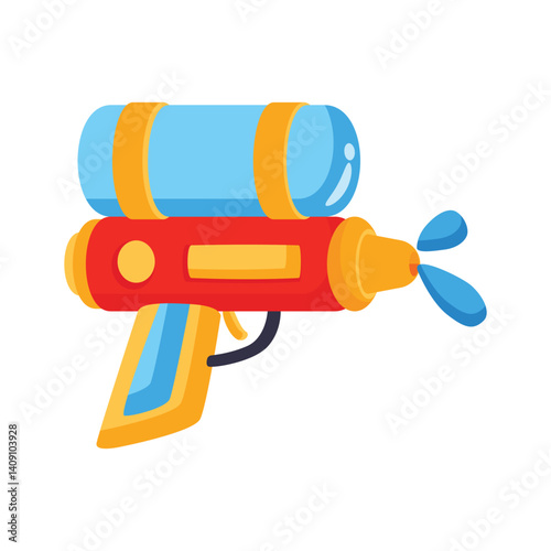 Ready to use water gun icon designed in 3d style