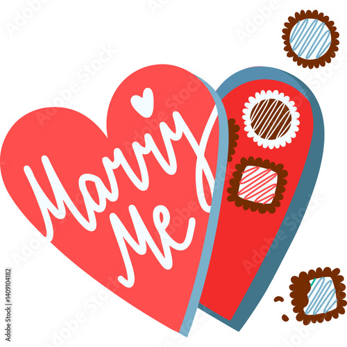 vector illustration of heart shapes in pink colors with marry me text