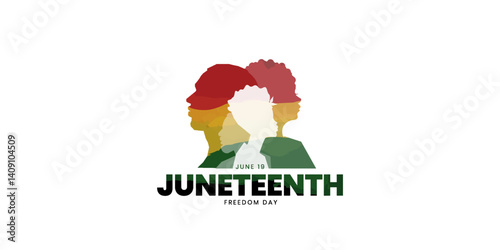 Juneteenth Day, African-American Independence Day, June 19. Juneteenth Celebrate Black Freedom. vector illustration.