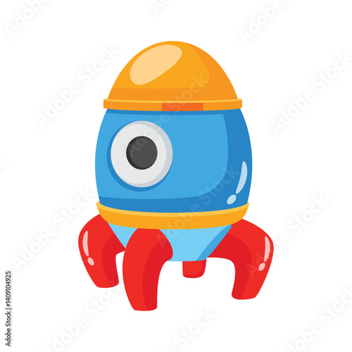 Latest 3d style icon showing kids spaceship