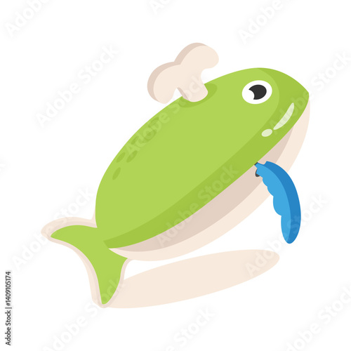 A handy 3d style icon of dolphin toy