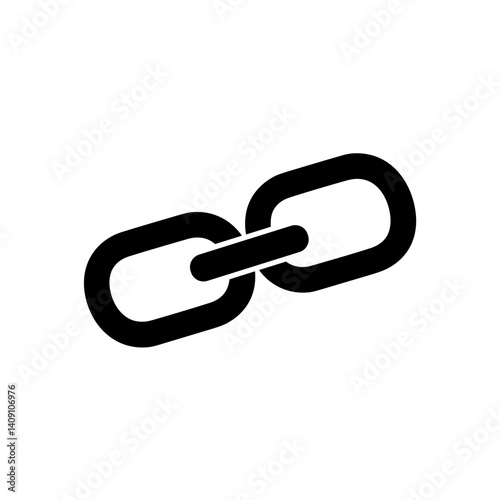 Chain link icon in thick black outline style