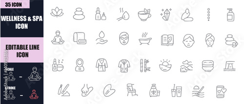 Wellness and Spa Icon - Vector Illustration Representing Relaxation, Self-Care, and Healing