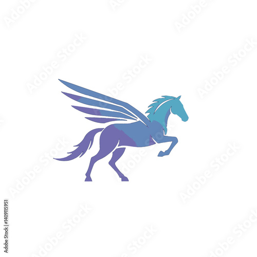 Elegant Silhouette of a Pegasus