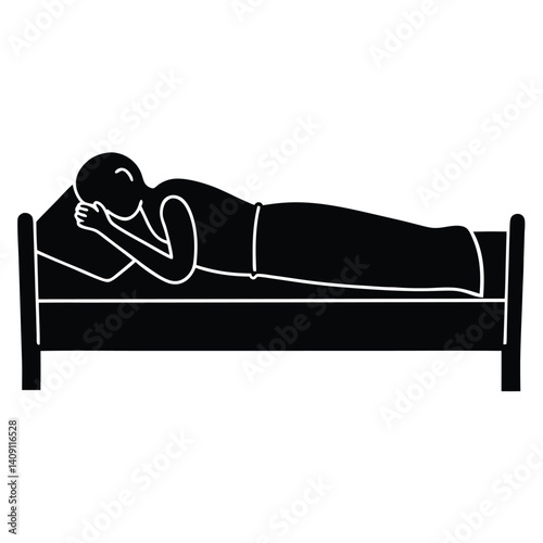 A Person Lying On A Bed Possibly Resting Or Sleep