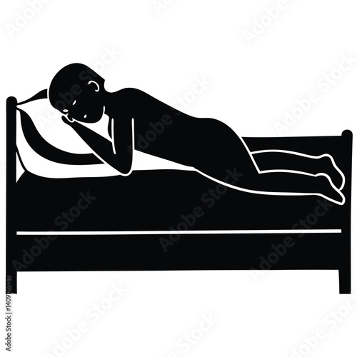 A Person Lying On A Bed Possibly Resting Or Sleep