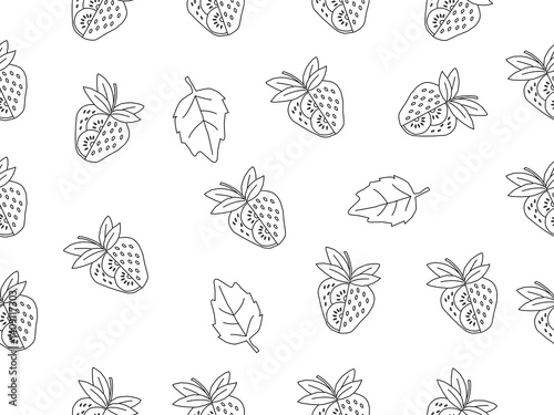 strawberry pattern background. Strawberry slice pattern background. Seamless pattern of red strawberry halves and slices background.