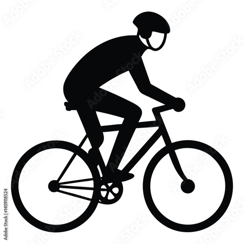 A Person Riding A Bicycle