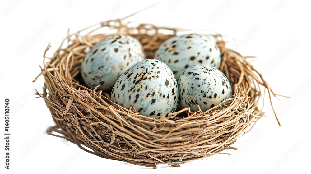Bird Nest for Wildlife and Nature Displays - Isolated on White Background Bird Nest for Wildlife and Nature Displays - Isolated on White Background