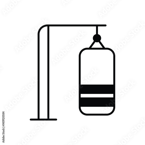 Punching Bag icon vector stock illustration