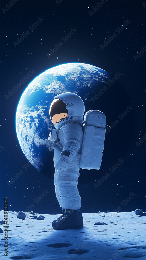 Obraz premium An astronaut is in space