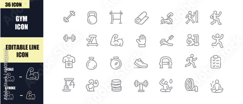 Gym Icon - Vector Illustration Representing Fitness, Workout, and Physical Training