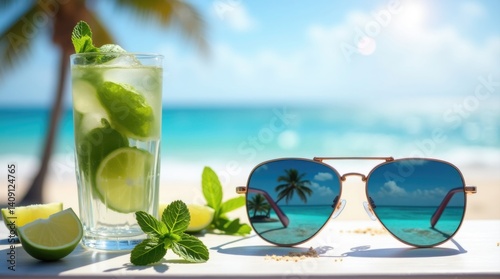 Art Summer Tropical Beach