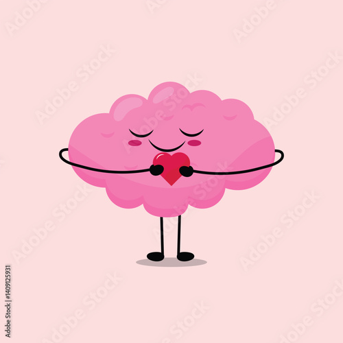Mental Health Awareness, Self-Love and Personal Growth, Emotional Intelligence, brain holding love