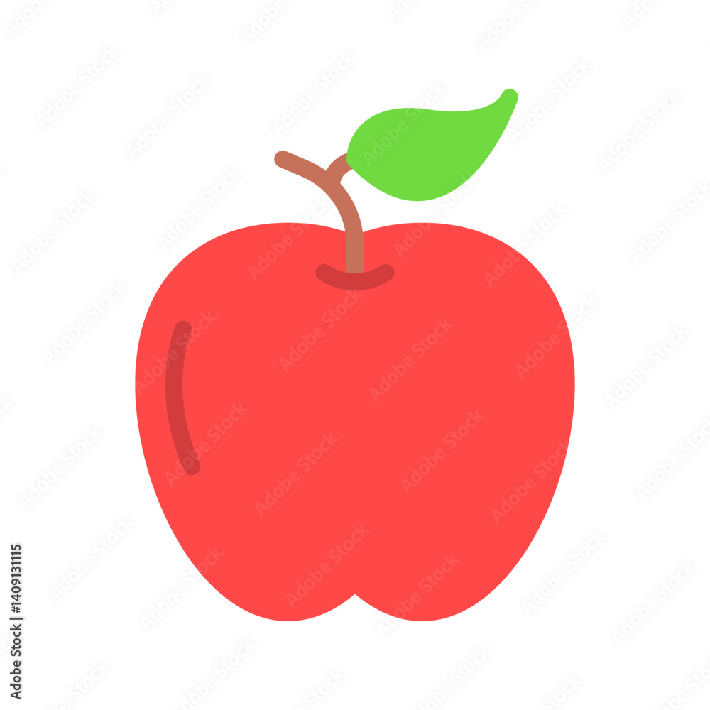 Apple icon vector image. Suitable for mobile apps, web apps and print media. Apple icon vector image. Suitable for mobile apps, web apps and print media.