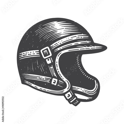 Simple Horse Racing Helmet Vector Icon Design – Vintage Retro Logo & Illustration