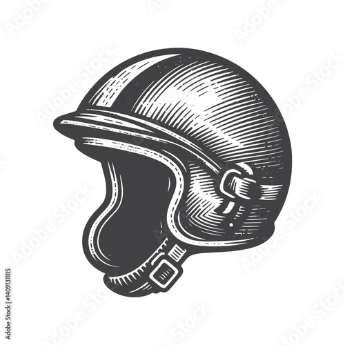 Simple Horse Racing Helmet Vector Icon Design – Vintage Retro Logo & Illustration