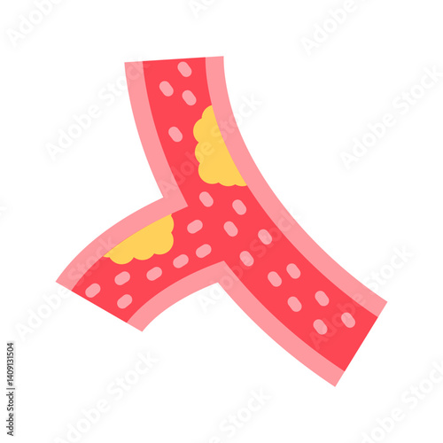 Blood Vessel icon vector image. Suitable for mobile apps, web apps and print media.