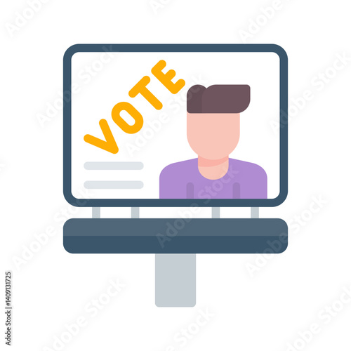 Candidate Banner icon vector image. Suitable for mobile apps, web apps and print media.