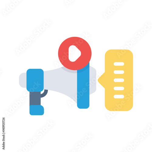 Campaign icon vector image. Suitable for mobile apps, web apps and print media.