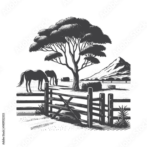 Simple Stable Barn Vector Icon Design – Vintage Retro Logo & Illustration