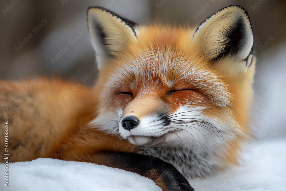 Fototapeta premium cute red fox,