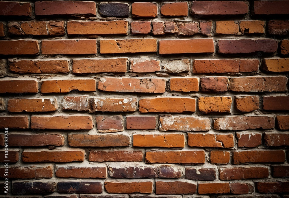 Obraz premium A brick wall with a dark background.
