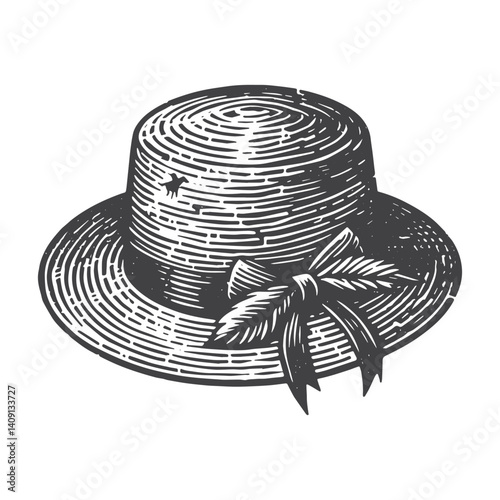 Simple Kentucky Derby Hat Vector Icon Design – Vintage Retro Logo & Illustration