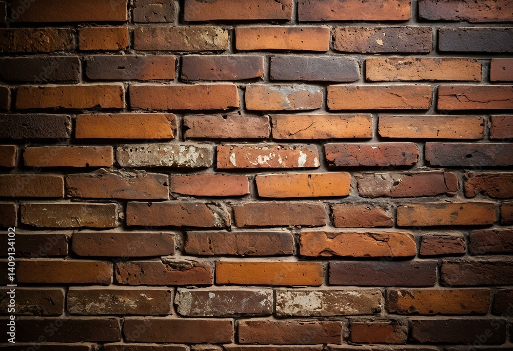 Obraz premium A brick wall with a dark background.
