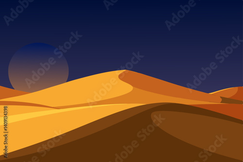 sunset in the desert