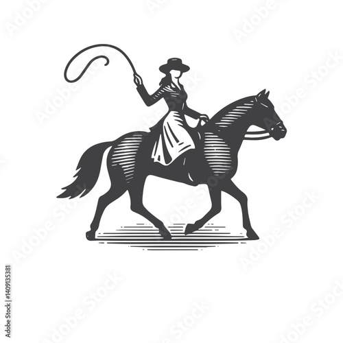 Simple Jockey Vector Icon Design – Vintage Retro Logo & Illustration
